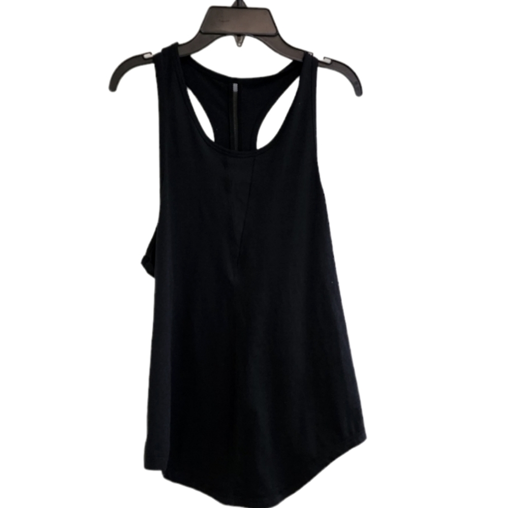 Zyia Active Effortless Racerback Mesh Tank - Large, Black